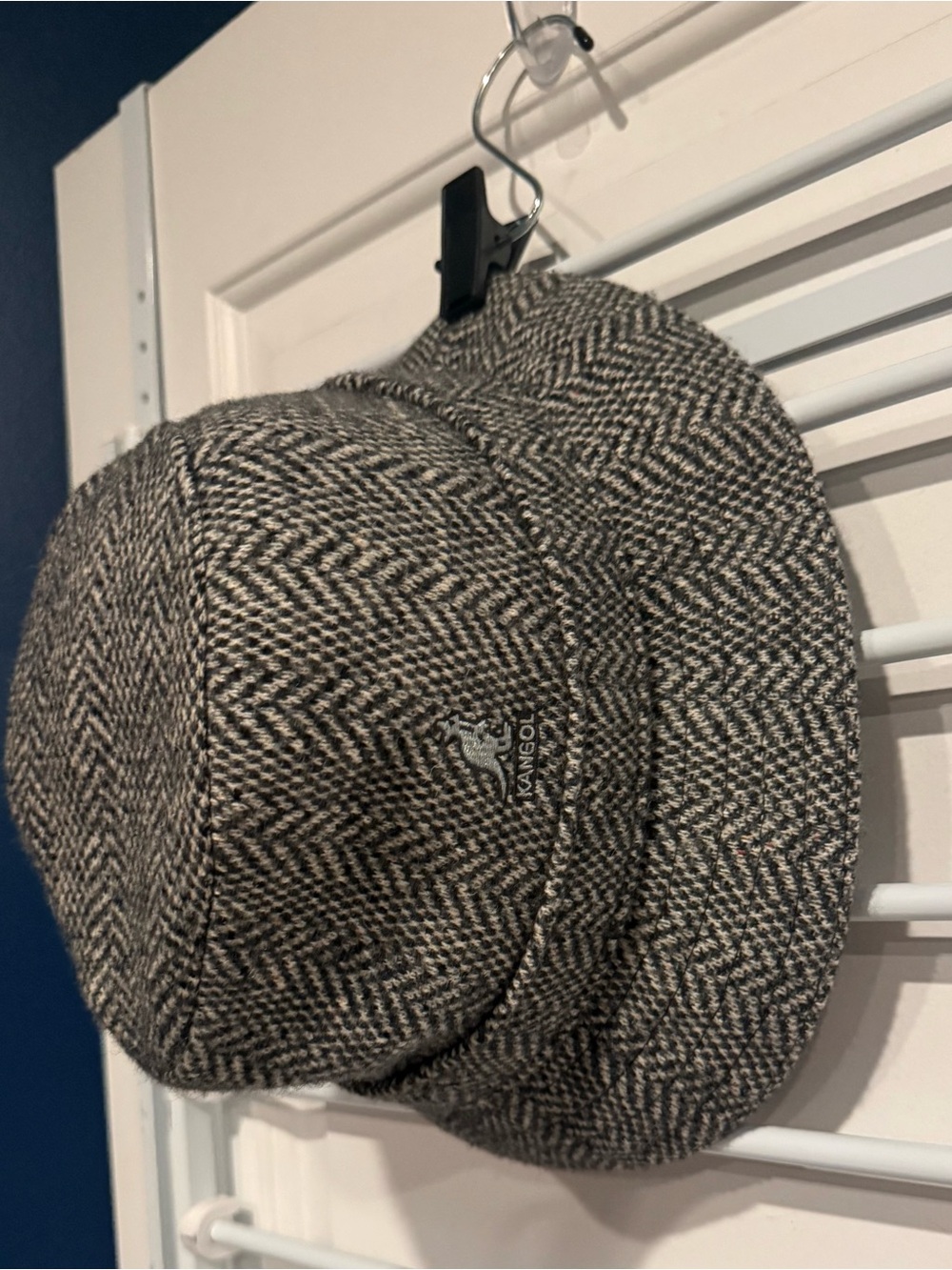 Kangol Black and White Herringbone Bucket Hat